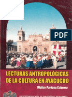 Walter Pariona Cabrera - Lecturas Antropológicas de La Cultura en Ayacucho