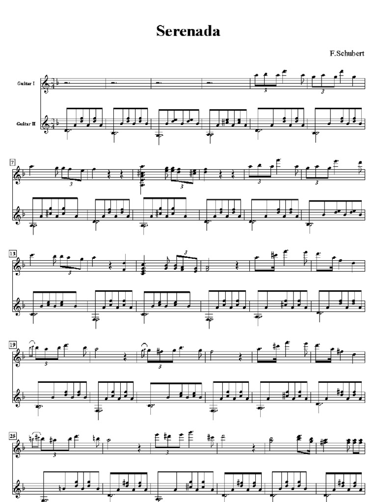Schubert, Franz Serenada_guitar_duo