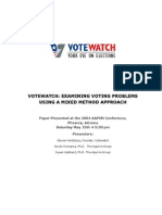 Examing Voting Problems Using A Mixed Methods Approach