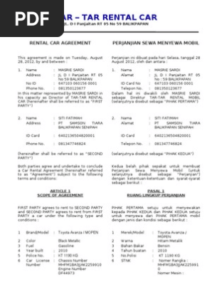 Car Rental Agreement Bilingual1