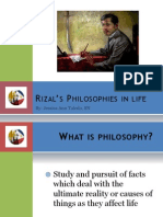 Rizal’s Philosophies in life