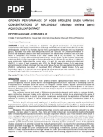 Download Broilers given Moringa oelifera via drinking water by Eightch Peas SN117196149 doc pdf