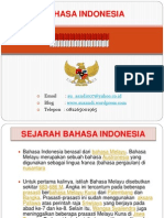 Sejarah Bahasa Indonesia