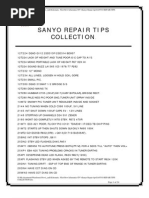 Sanyo Repair Tips Collection