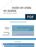 Intervención en Crisis en Casos de Duelo