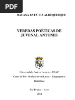 Veredas poéticas de Juvenal Antunes - Rauana Albuquerque
