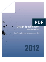 Design Specification: Info 360 Fall 2012