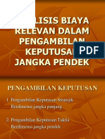 Analisis Biaya Relevan Dalam Pengambilan Keputusan