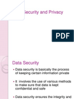 Data Security and Privacy