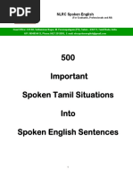 Download 500 Important Spoken Tamil Situations Into Spoken English Sentences - Sample by ksjayakumar SN11721163 doc pdf