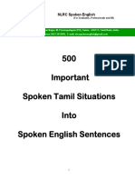 Download 500 Important Spoken Tamil Situations Into Spoken English Sentences - Sample by ksjayakumar SN11721163 doc pdf