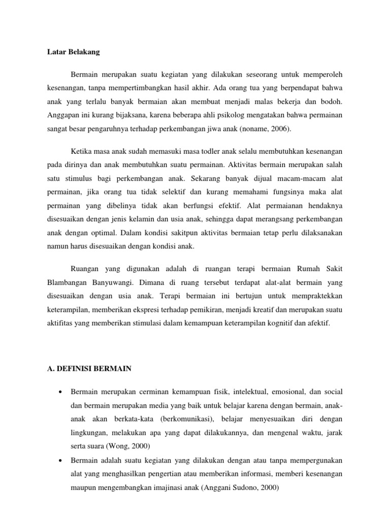 jenis permainan Anak - Jurnal Dampak Permainan Modern Dan Permainan Tradisional Pada Anak