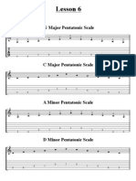 Lesson 6 - Major/Minor Pentatonic Scale