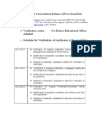 DSC - 2012 Verification Schedule