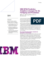 IBM SPSS Predictive Analytics Lösungen für die Fertigung und Produktion