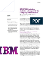 IBM SPSS Predictive Analytics Lösungen Für Die Fertigung Und Produktion