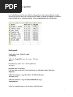 Excel Formulas A Quick List PDF