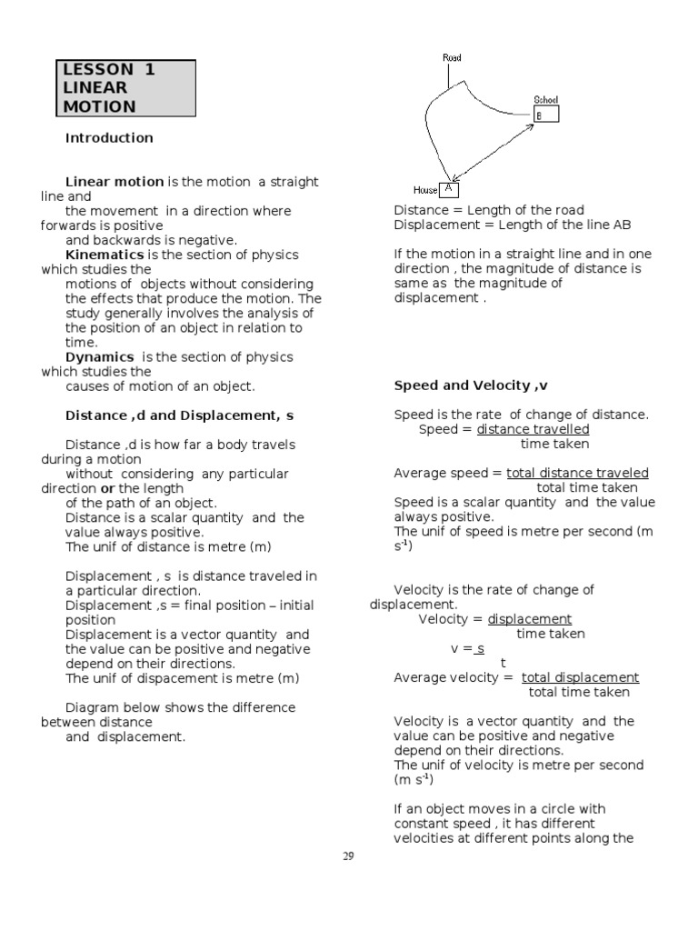 Understanding Linear Motion Concepts | PDF