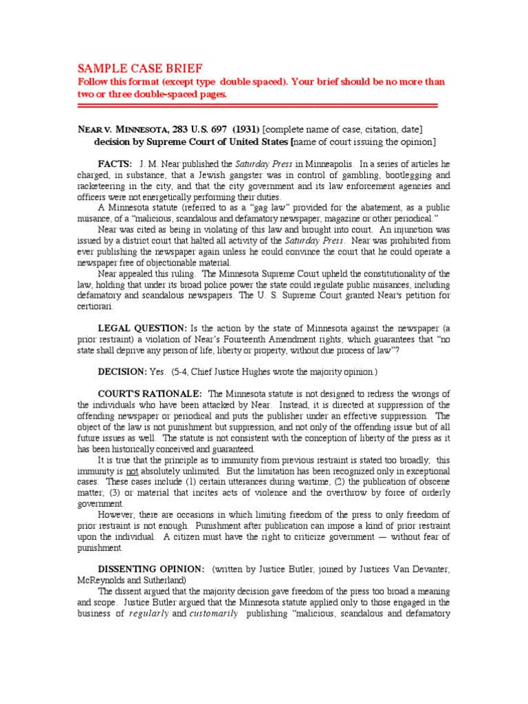 Sample Case Brief  PDF