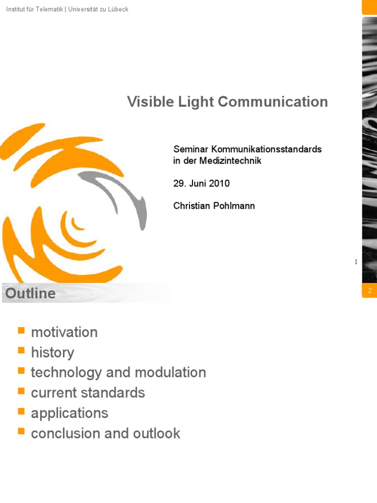 Visible Light Communication Overview | PDF | Modulation | Light ...