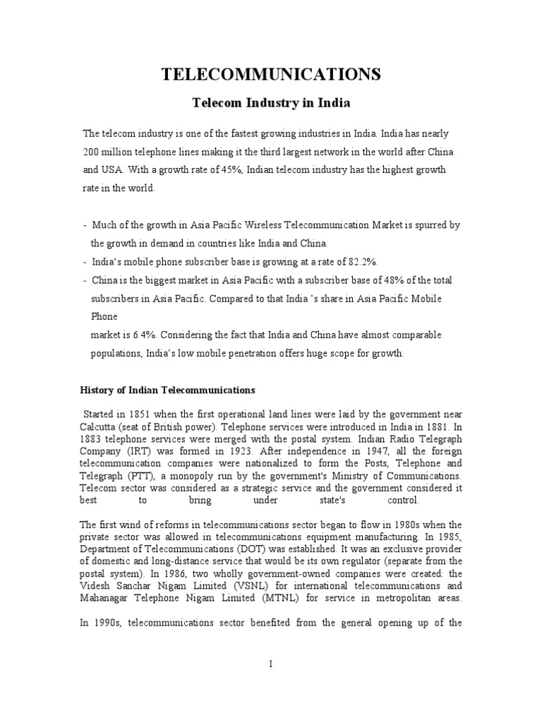 Telecommunications | PDF