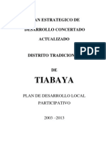 Plan de Desarrollo Concertado Tiabaya