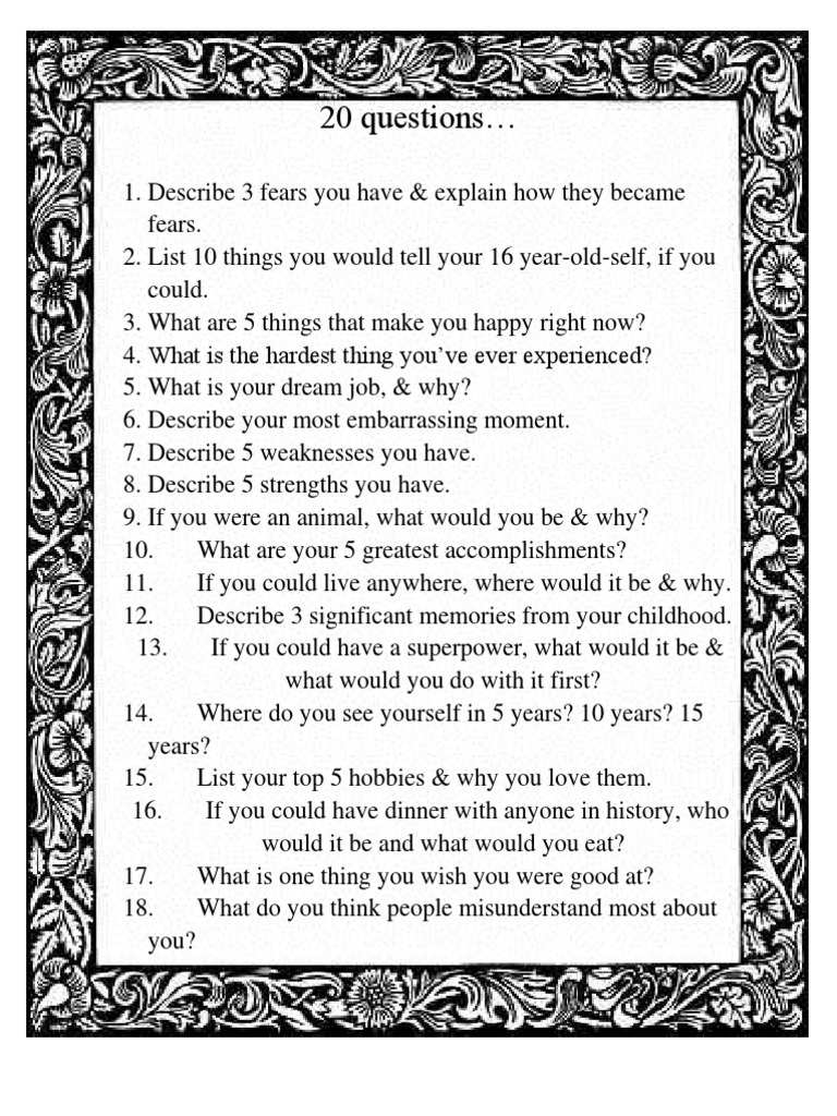 20 Questions | PDF