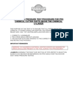 Hydraulic Pressure Test Procedure For Prs Chemical Cutter Parts Above The Chemical Cylinder