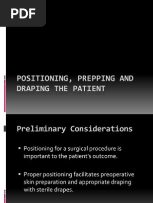 Prep Dressing Draping The Patient Surgery Anesthesia