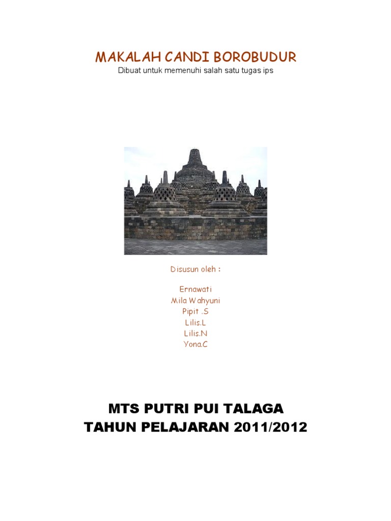 Makalah Candi Borobudur Lengkap