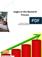 Stages in The Research Process: Dr. Ronnie D. Domingo