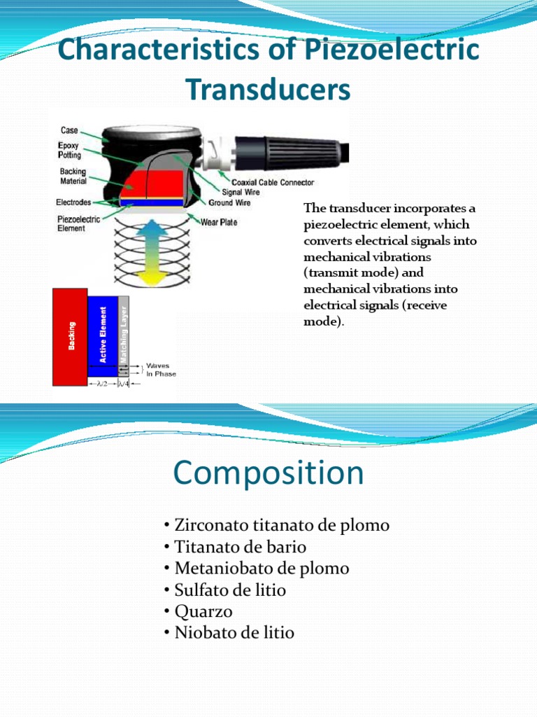 Characteristics of Piezoelectric Transducers Ultrasound