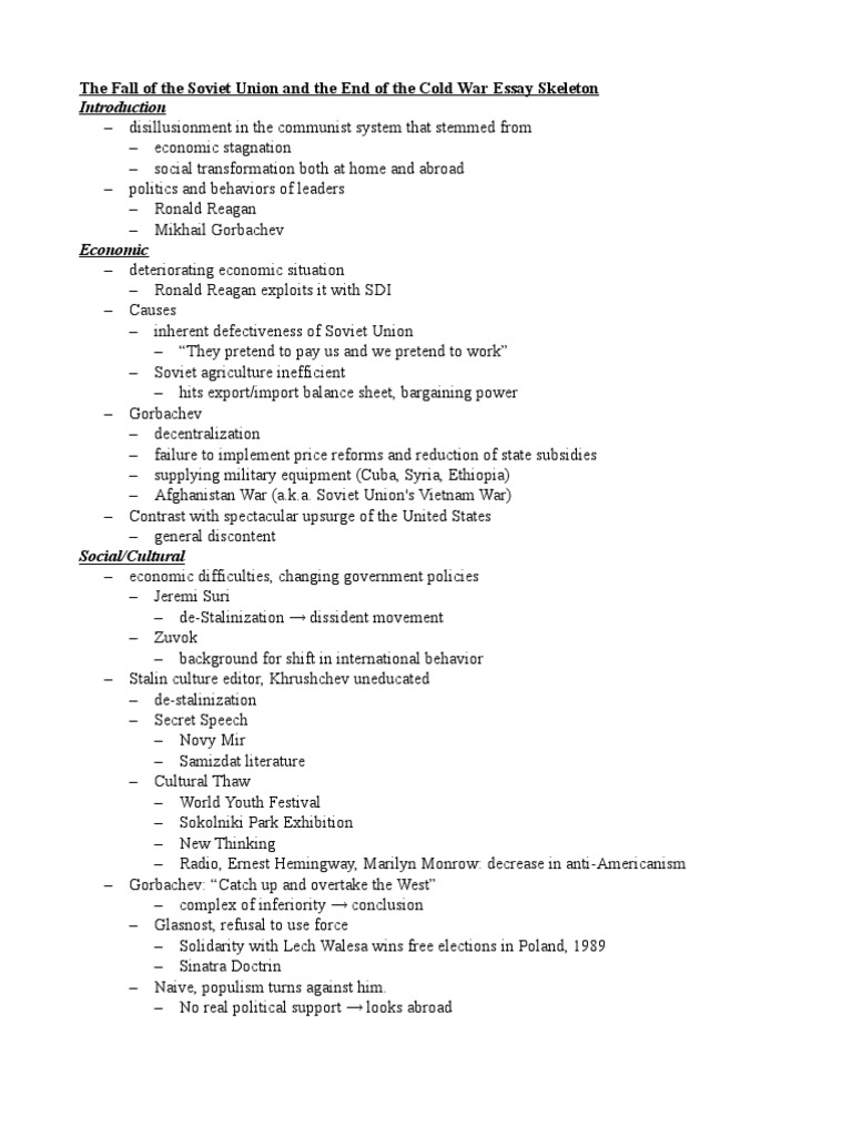 Causes of Soviet Union's Collapse | PDF | Soviet Union | World Politics