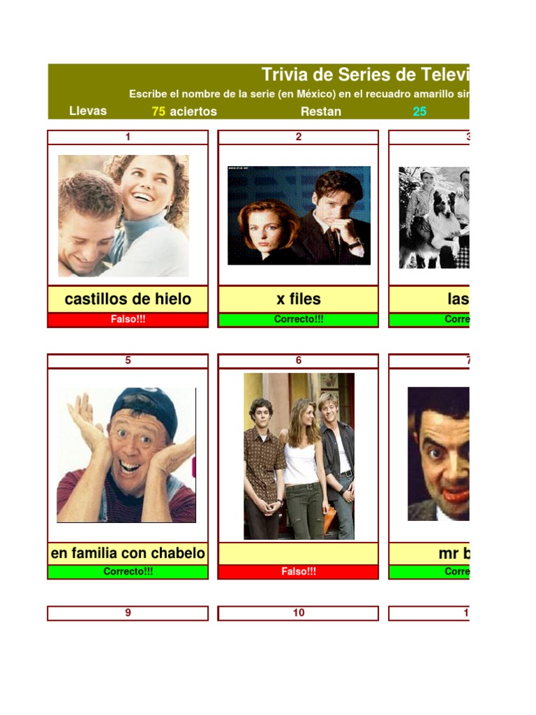 Trivia Series de Television | PDF | Programas de televisión | Series de ...