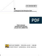 Pedoman Penyusunan Spek Khusus Jalan Dan Jembatan