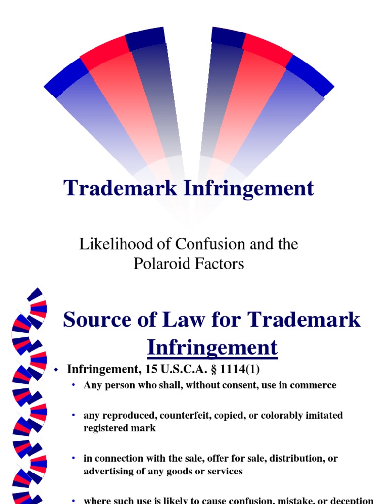 Trademark Infringement PDF Trademark Government