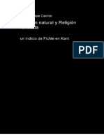 Religion Natural y Religion Revelada Un Indicio de Fichte en Kant