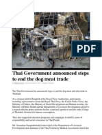 Thai Government to end the Dog Meat Trade