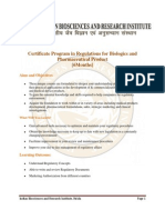 Certificate Program in Regulations For Biologics and Pharmaceutical Product (6months)