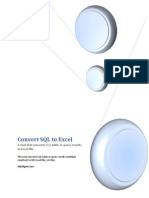 Sql2Excel 1.5