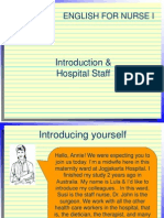 English For Nurse I: Introduction & Hospital Staff