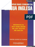 As Palavras Mais Comuns da Língua Inglesa - 1ª Edição - Rubens Queiroz de Almeida