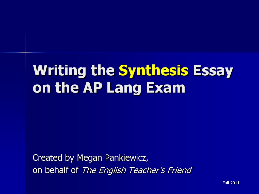 synthesis essay ap lang example