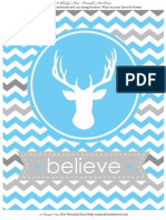 Believe Reindeer Art Print