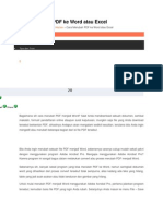 Cara Merubah PDF Ke Word Atau Excel