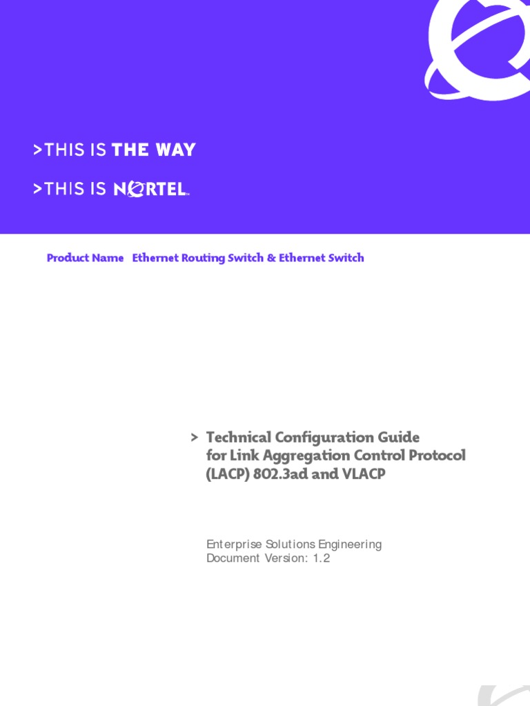 Technical Configuration Guide For Link Aggregation Control Protocol ...