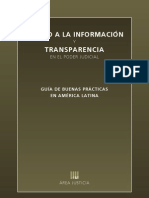 ADC - "Acceso A La Información y Transparencia en El Poder Judicial. Guía de Buenas Prácticas en América Latina"