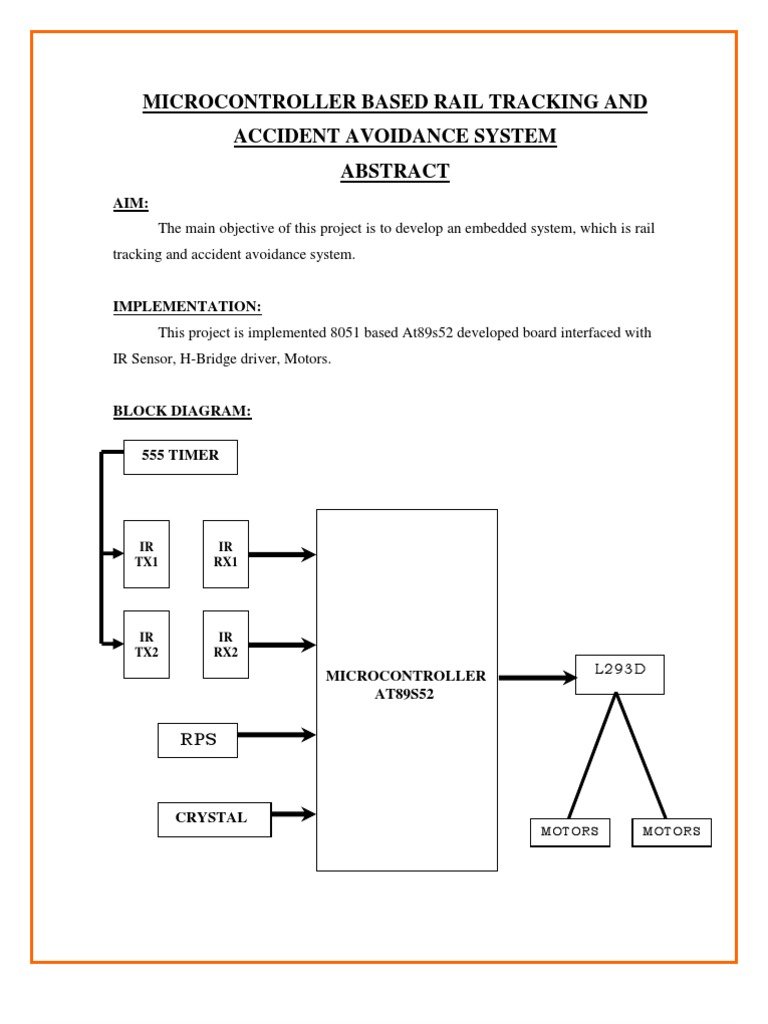 Rail Tracking and Accident Prevention System | PDF | Embedded System ...