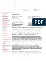 BRT CEOs Letter to Congress on the Need to Avoid the Fiscal Cliff