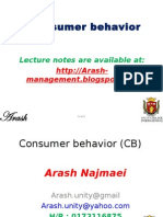 Consumer Behavior: Lecture Notes Are Available at